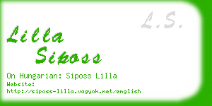 lilla siposs business card